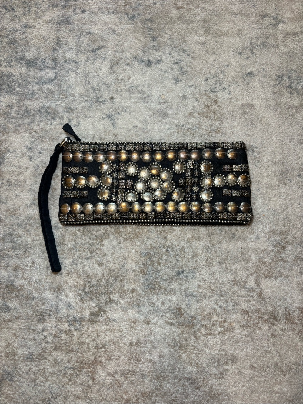 Vintage Express Bohemian Moroccan Beaded Wristlet Clutch Bag